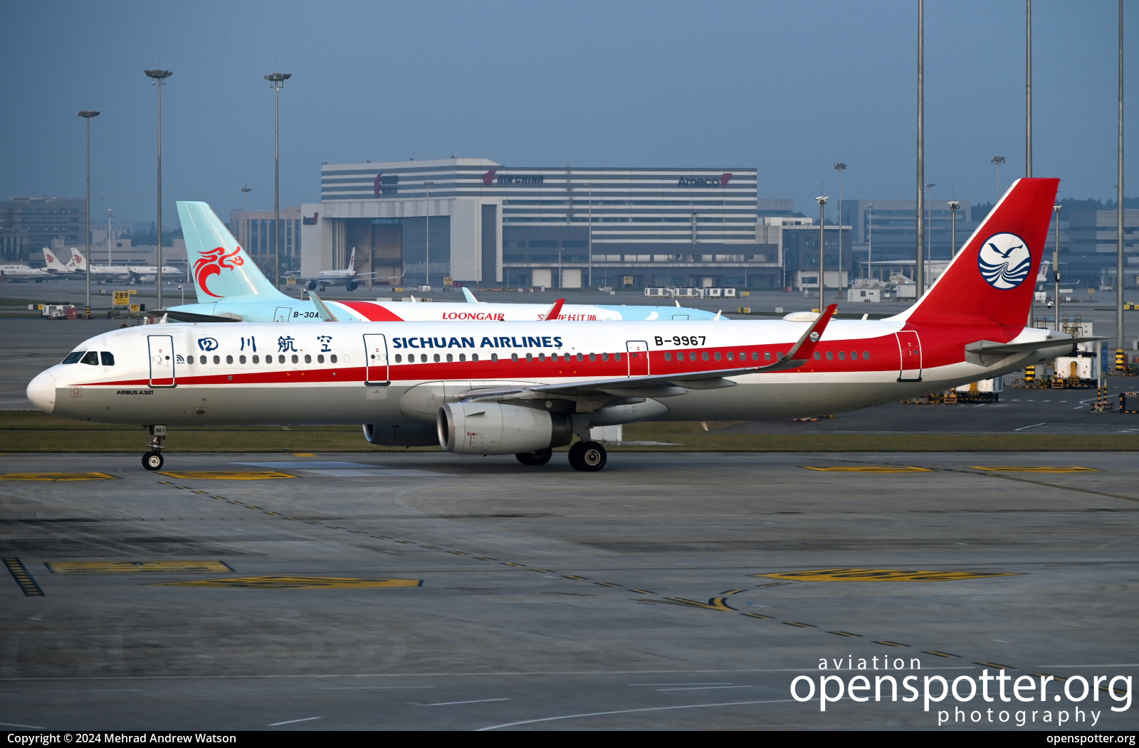 B-9967 - Sichuan Airlines Airbus A321-231(WL) at Chengdu Tianfu International Airport (TFU/ZUTF) taken by Mehrad Andrew Watson | openspotter.org | ID: 90069