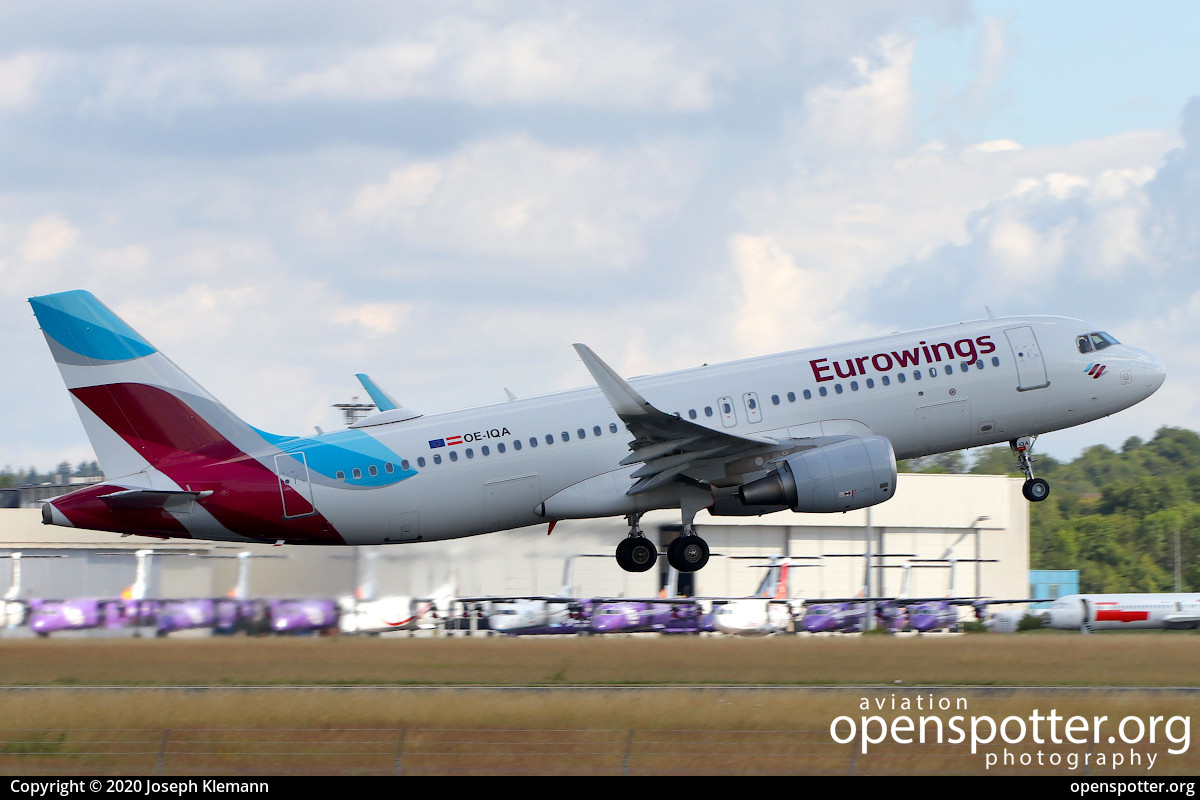 OE-IQA - Eurowings Europe Airbus A320-214(WL) at Saarbrücken Airport (SCN/EDDR) taken by Joseph Klemann | openspotter.org | ID: 69504