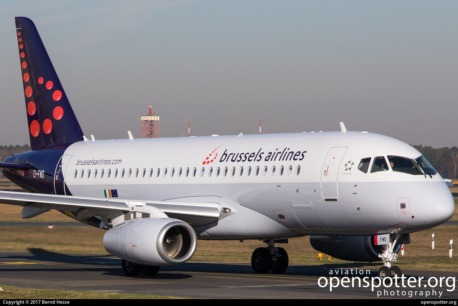 EI-FWD - Brussels Airlines Sukhoi Superjet 100-95B at Berlin-Tegel Airport (TXL/EDDT) taken by Bernd Hesse | openspotter.org | ID: 41229