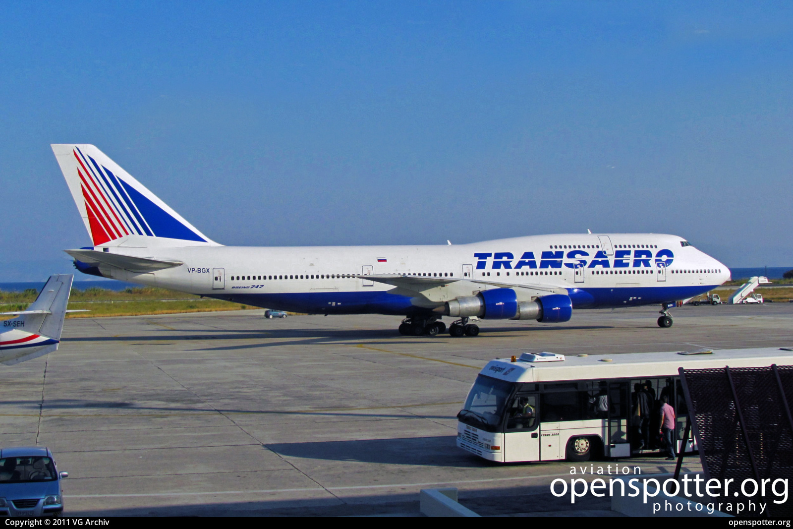 VP-BGX - Transaero Airlines Boeing 747-346 at Rhodes International Airport, Diagoras (RHO/LGRP) taken by VG Archiv | openspotter.org | ID: 72170