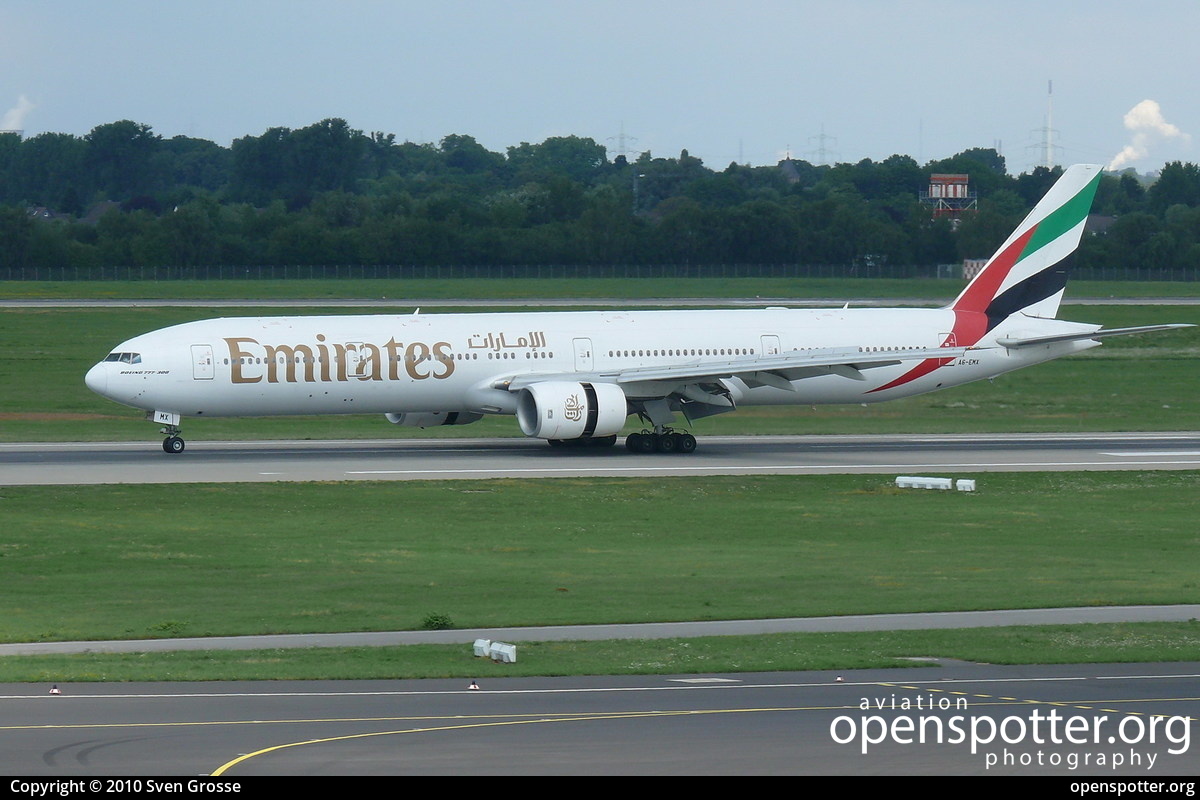 A6-EMX - Emirates Boeing 777-31H at Düsseldorf International Airport (DUS/EDDL) taken by Sven Grosse | openspotter.org | ID: 27825