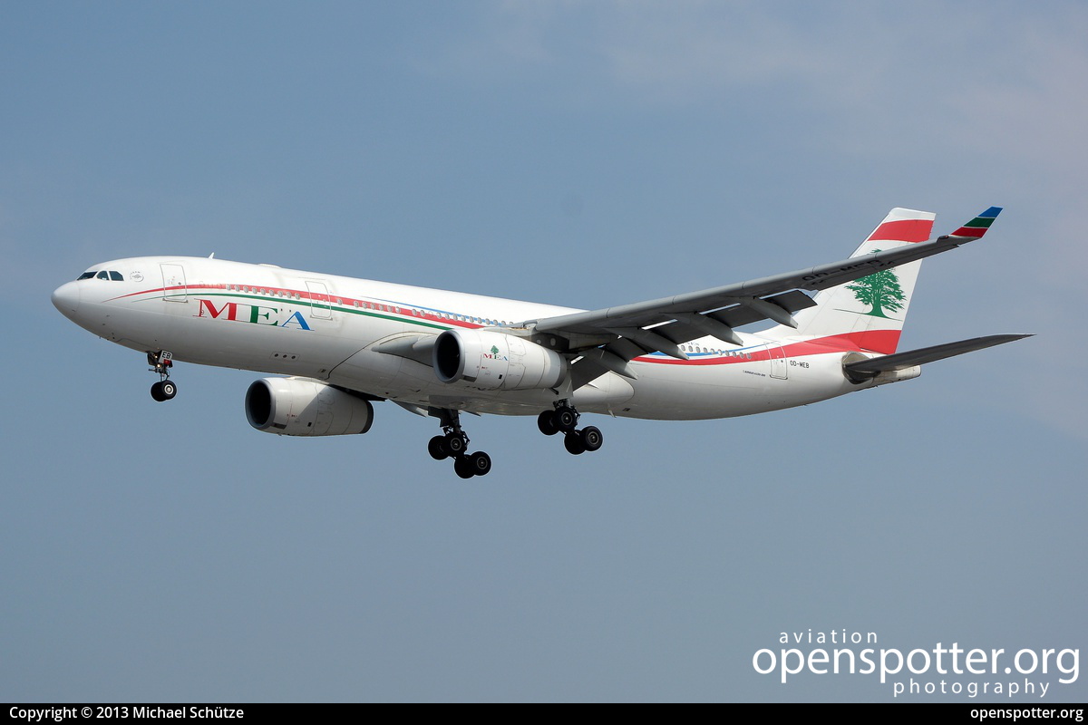 OD-MEB - Middle East Airlines Airbus A330-243 at London Heathrow Airport (LHR/EGLL) taken by Michael Schütze | openspotter.org | ID: 7136