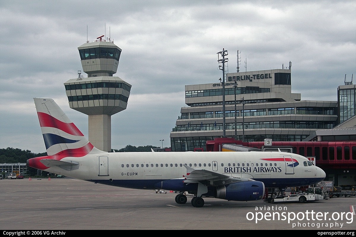 G-EUPM - British Airways Airbus A319-131 at Berlin-Tegel Airport (TXL/EDDT) taken by VG Archiv | openspotter.org | ID: 68896