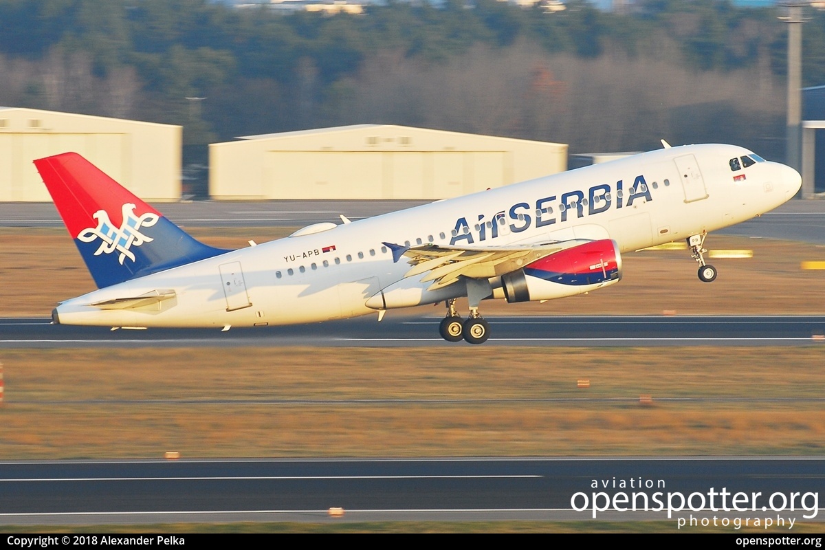 YU-APB - Air Serbia Airbus A319-132 at Berlin-Tegel Airport (TXL/EDDT) taken by Alexander Pelka | openspotter.org | ID: 50883