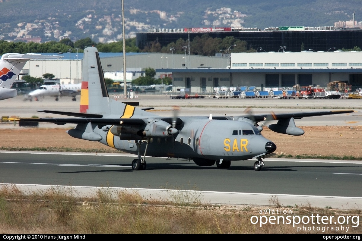 D2-03 - Spanish Air Force (Fuerza Aerea Española) Fokker F27-200 Friendship at Palma de Mallorca Airport (Son Sant Joan Airport) (PMI/LEPA) taken by Hans-Jürgen Mind | openspotter.org | ID: 44464