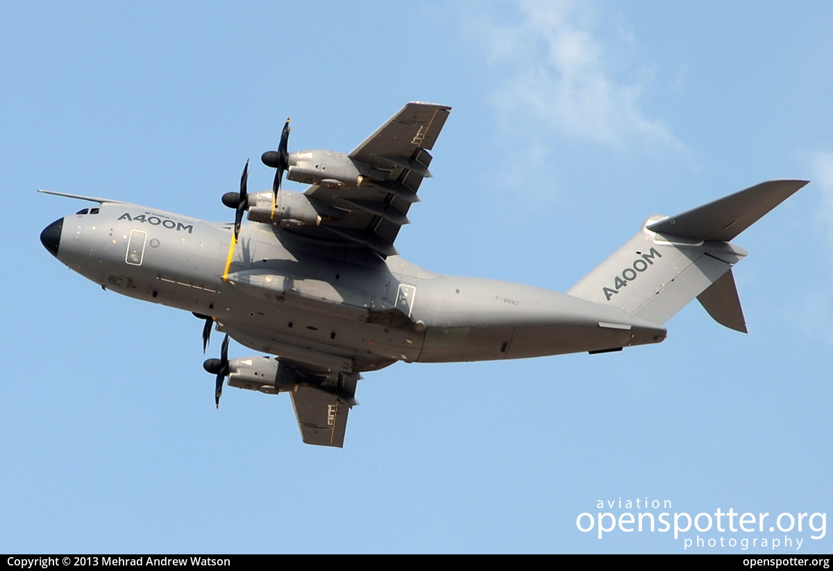 F-WWMZ - Airbus Military Airbus A400M at Dubai Al Maktoum International Airport (DXC/OMDW) taken by Mehrad Andrew Watson | openspotter.org | ID: 13593