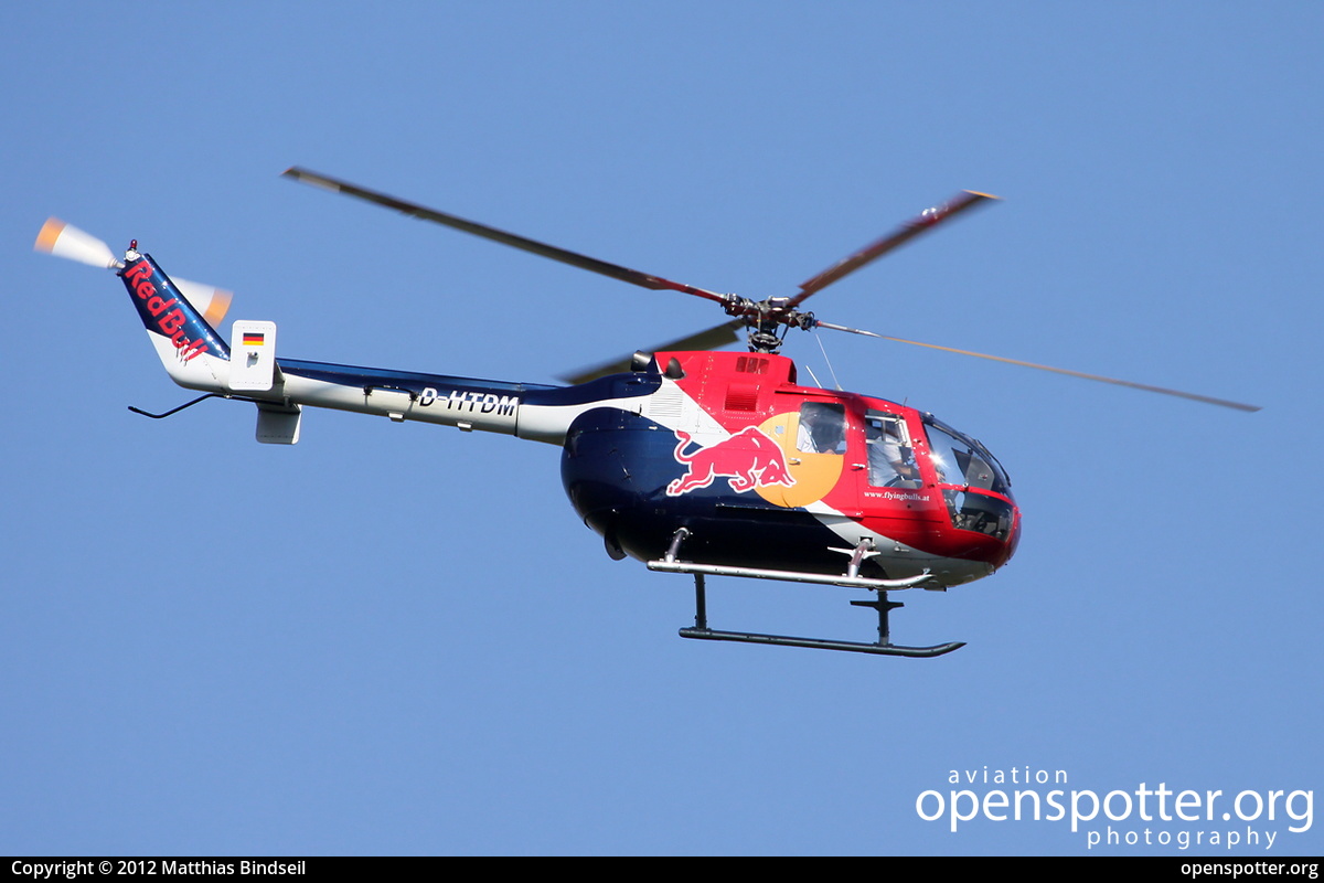 D-HTDM - Red Bull - The Flying Bulls Eurocopter (MBB) BO105CB at Berlin-Schönefeld International Airport (SXF/EDDB) taken by Matthias Bindseil | openspotter.org | ID: 27787