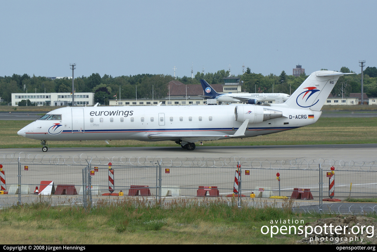 D-ACRG - Eurowings Canadair CL-600-2B19 Regional Jet CRJ-200LR at Berlin-Tegel Airport (TXL/EDDT) taken by Jürgen Hennings | openspotter.org | ID: 62837