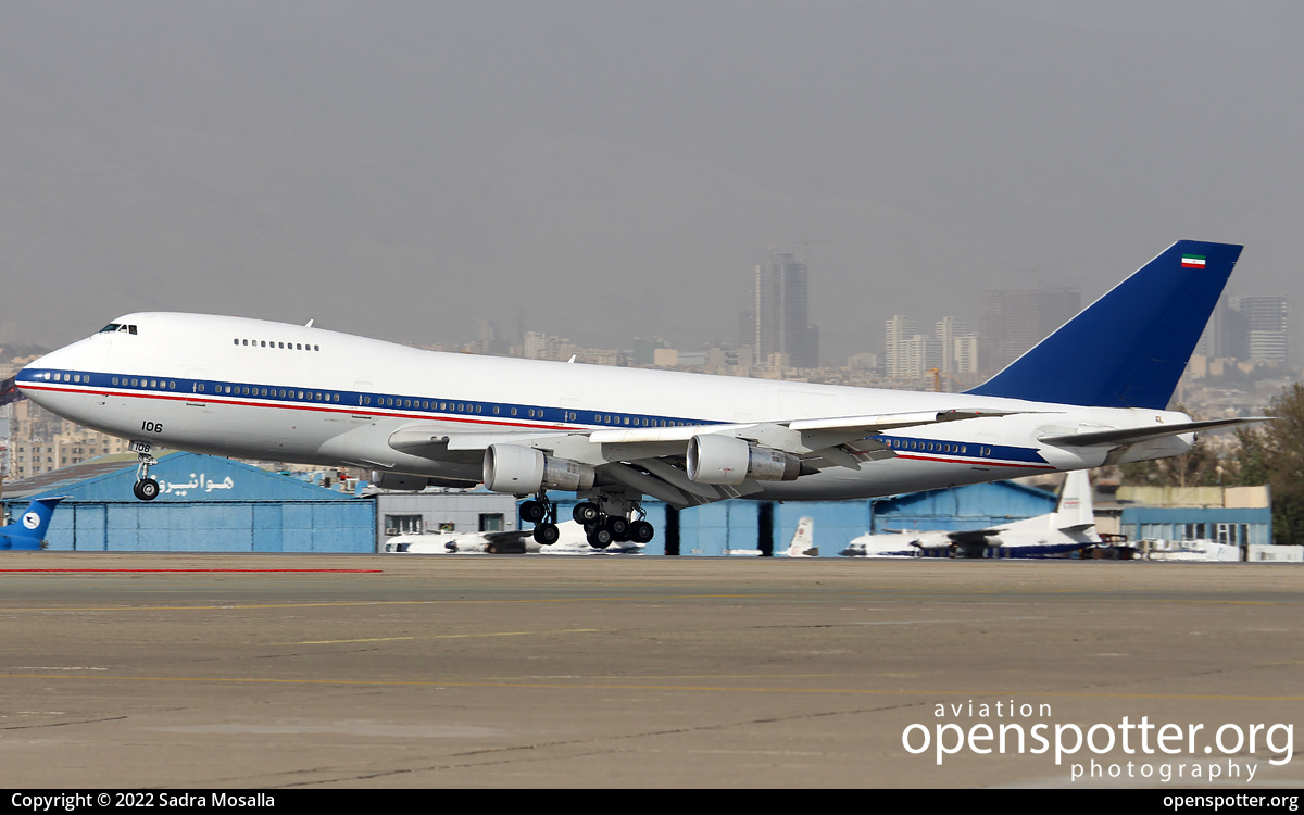 5-8106 - Iran Air Force Boeing 747-270C at Mehrabad International Airport (THR/OIII) taken by Sadra Mosalla | openspotter.org | ID: 84822