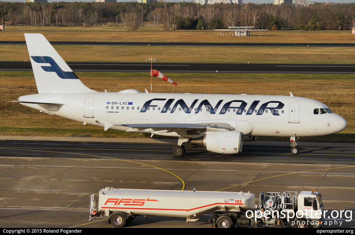 OH-LVC - Finnair Airbus A319-112 at Berlin-Tegel Airport (TXL/EDDT) taken by Roland Pogander | openspotter.org | ID: 66498