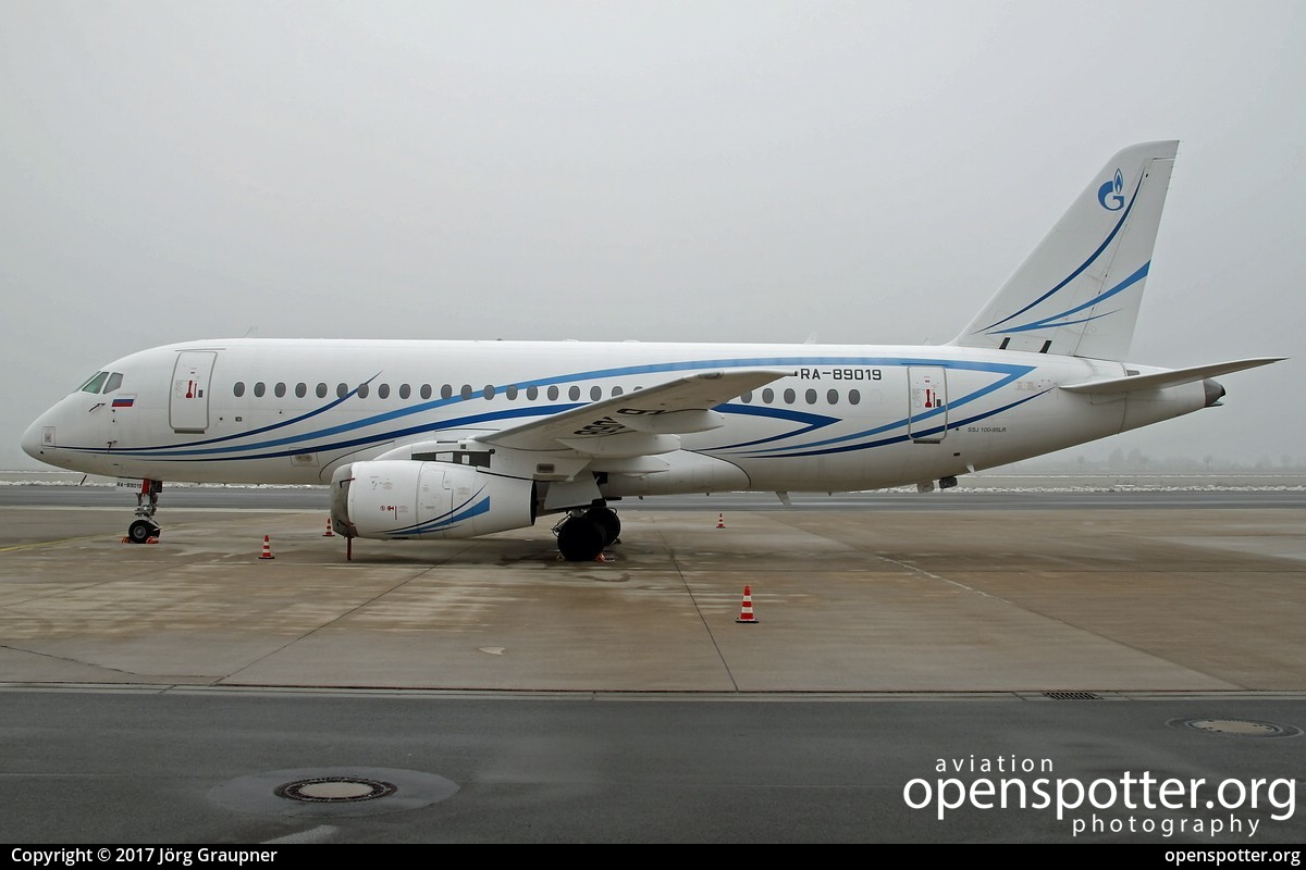 RA-89019 - Gazpromavia Sukhoi SSJ 100-95 at Braunschweig-Wolfsburg Regional Airport (BWE/EDVE) taken by Jörg Graupner | openspotter.org | ID: 37139