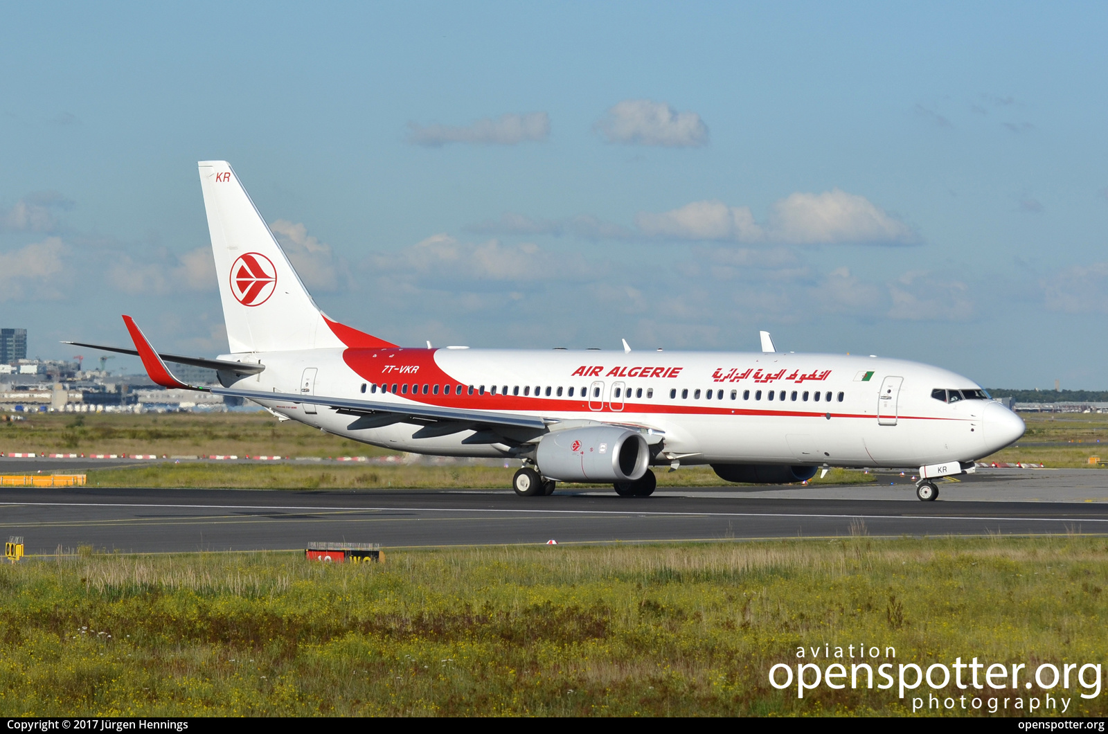7T-VKR - Air Algérie Boeing 737-8D6(WL) at Frankfurt International Airport (FRA/EDDF) taken by Jürgen Hennings | openspotter.org | ID: 47375