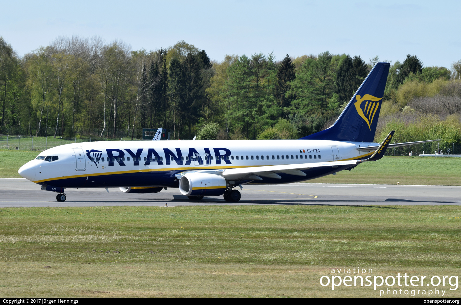 EI-FZG - Ryanair Boeing 737-8AS(WL) at Hamburg Airport (Fuhlsbüttel Airport) (HAM/EDDH) taken by Jürgen Hennings | openspotter.org | ID: 43111