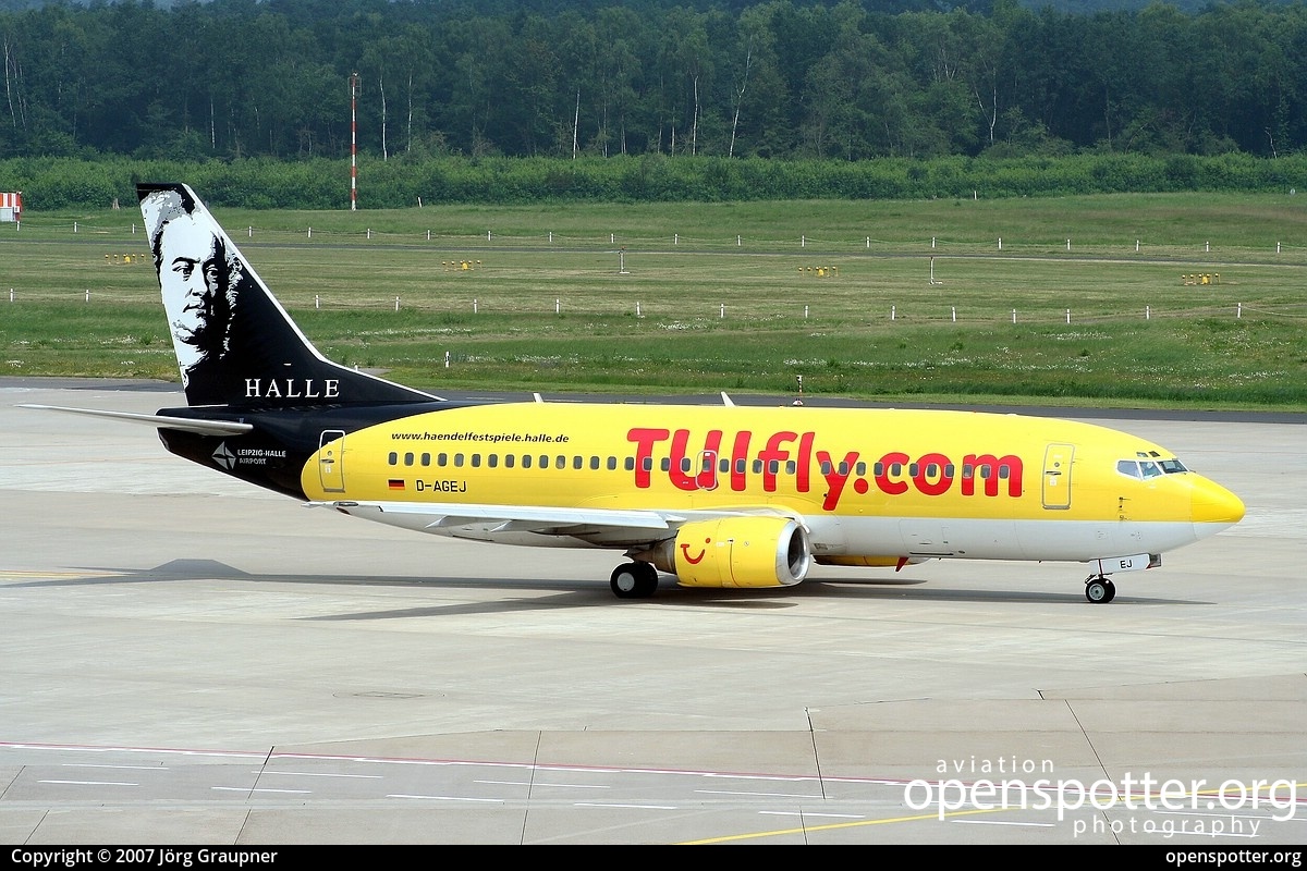 D-AGEJ - TUIfly.com Boeing 737-3L9 at Cologne Bonn Airport (Köln/Bonn - Konrad Adenauer) (CGN/EDDK) taken by Jörg Graupner | openspotter.org | ID: 38937