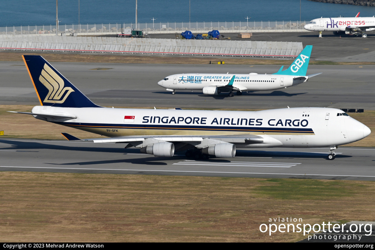 9V-SFK - Singapore Airlines Cargo Boeing 747-412F at Hong Kong International Airport (succeeded Kai Tak Airport) (HKG/VHHH) taken by Mehrad Andrew Watson | openspotter.org | ID: 87411