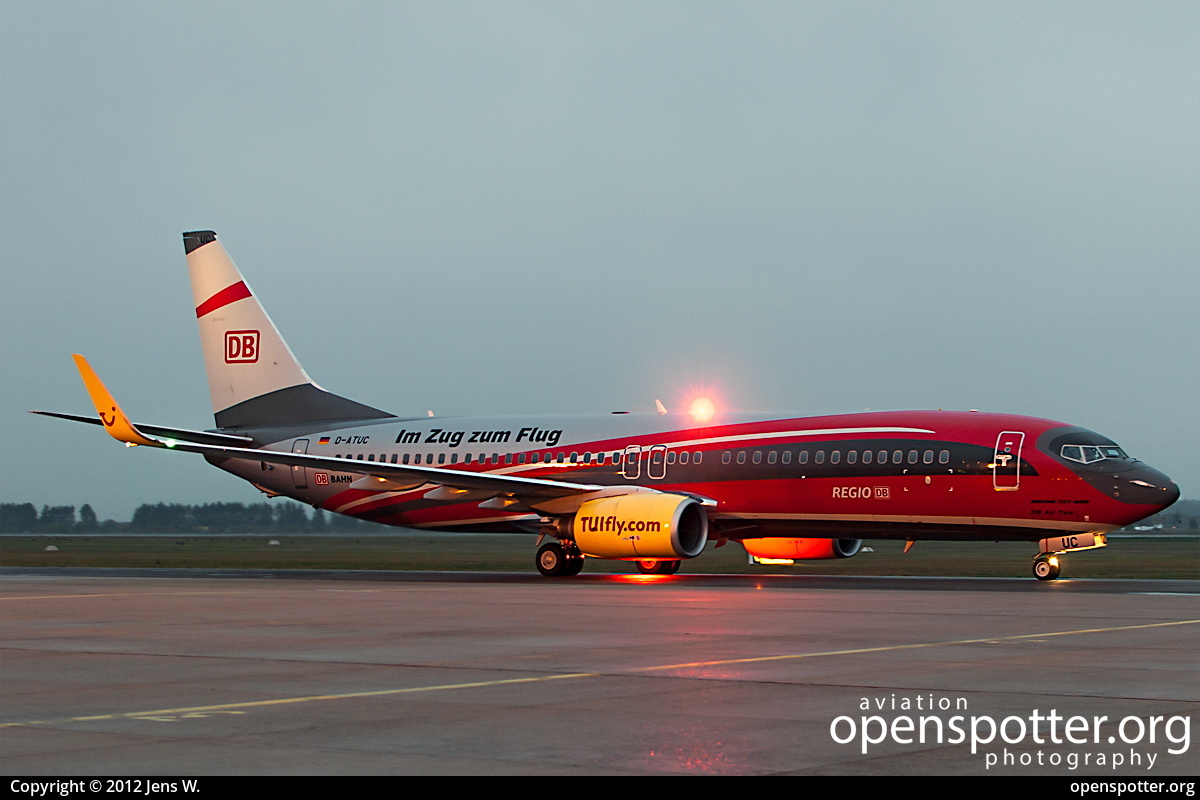 D-ATUC - TUIfly Boeing 737-8K5(WL) at Braunschweig-Wolfsburg Regional Airport (BWE/EDVE) taken by Jens W. | openspotter.org | ID: 4767