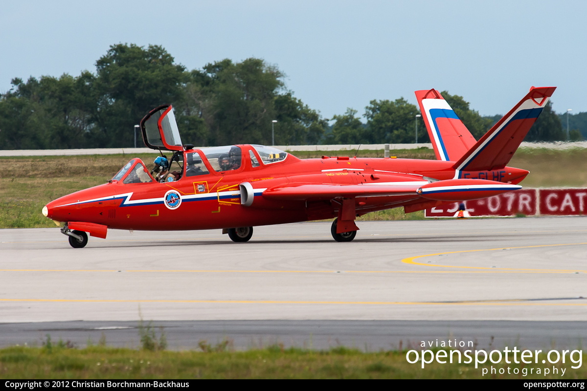 F-GLHF - Dutch Historic Jet Association Fouga CM-170R Magister at Berlin-Schönefeld International Airport (SXF/EDDB) taken by Christian Borchmann-Backhaus | openspotter.org | ID: 4313
