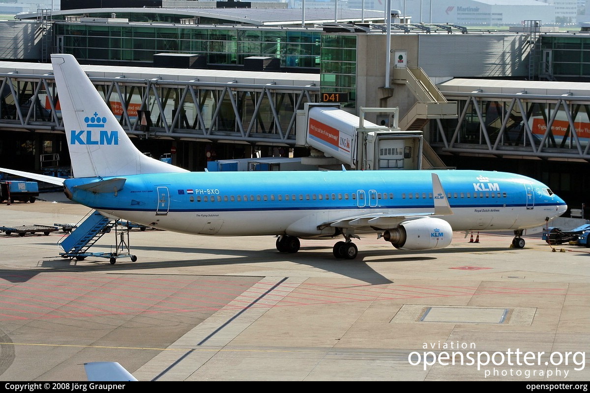 PH-BXO - KLM Royal Dutch Airlines Boeing 737-9K2(WL) at Schiphol Airport (AMS/EHAM) taken by Jörg Graupner | openspotter.org | ID: 6163