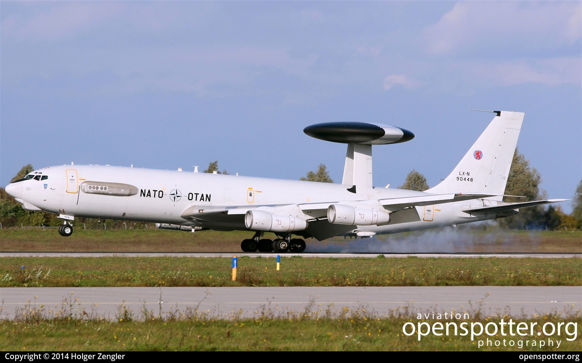 LX-N90448 - NATO / OTAN	 Boeing E-3A Sentry (707-320B) at Leipzig/Halle Airport (LEJ/EDDP) taken by Holger Zengler | openspotter.org | ID: 18731