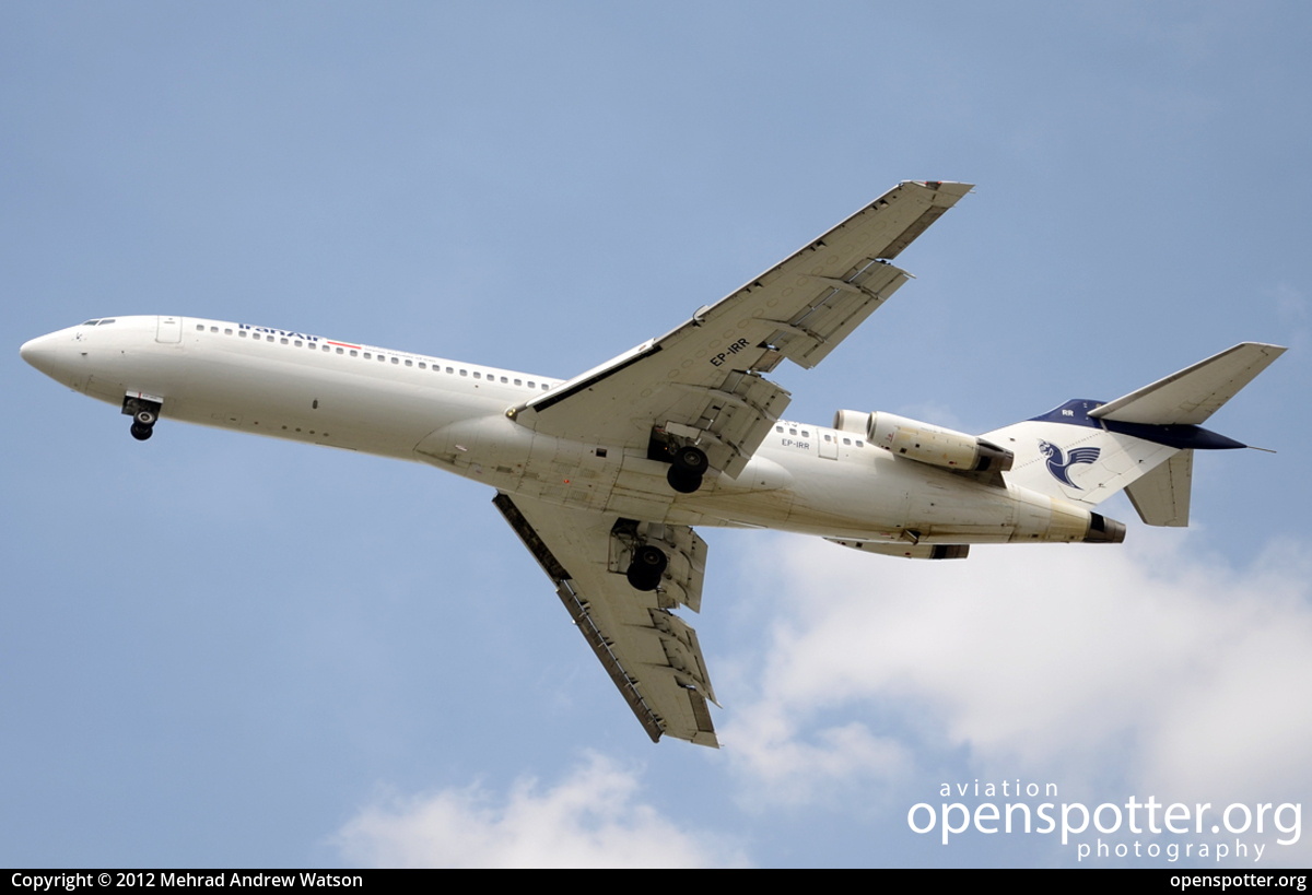 EP-IRR - Iran Air Boeing 727-286(A) at Mehrabad International Airport (THR/OIII) taken by Mehrad Andrew Watson | openspotter.org | ID: 5050
