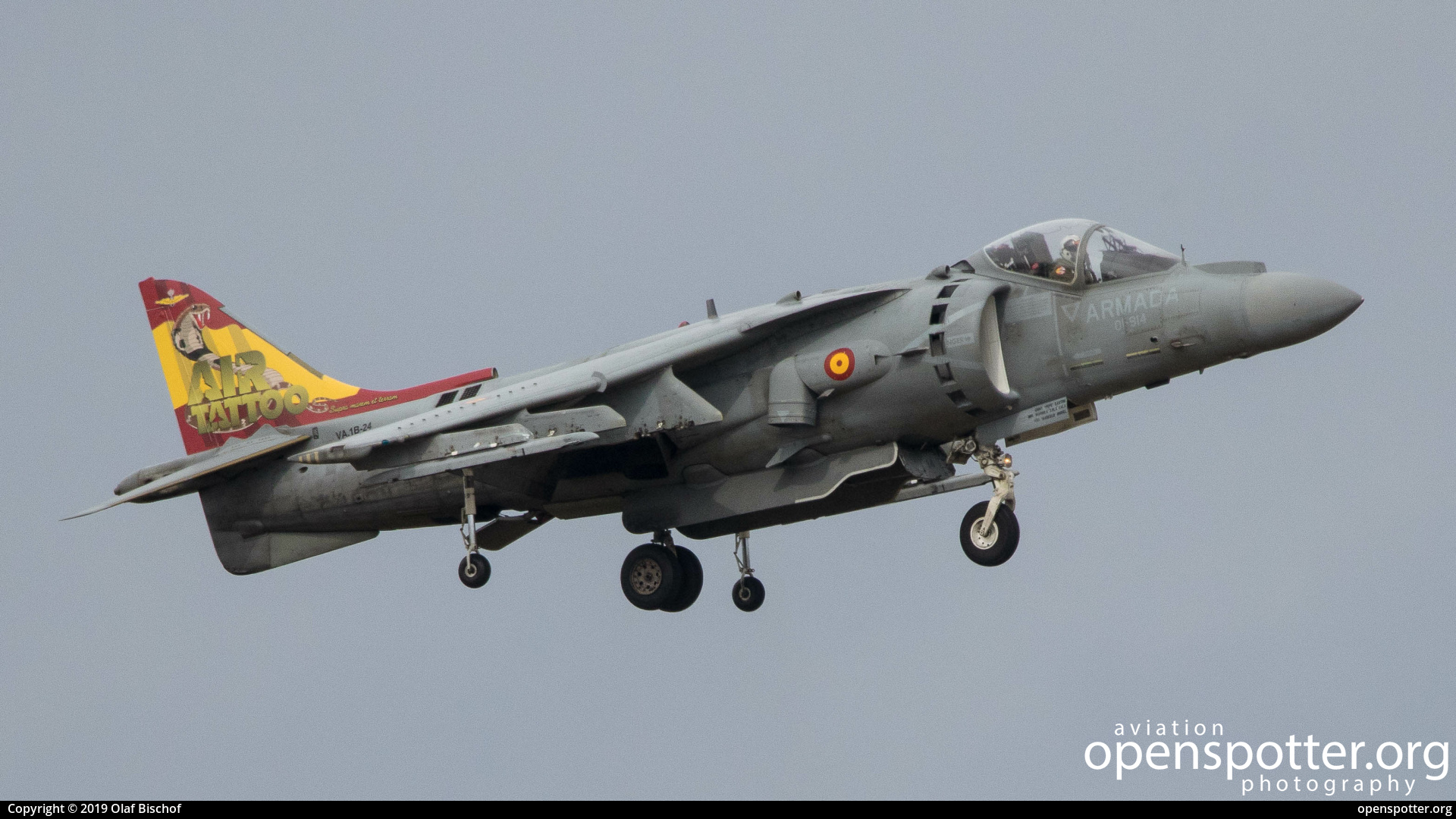 VA.1B-24 - Spanish Navy (Armada Española) McDonnell Douglas EAV-8B Harrier II at RAF Fairford (FFD/EGVA) taken by Olaf Bischof | openspotter.org | ID: 75397