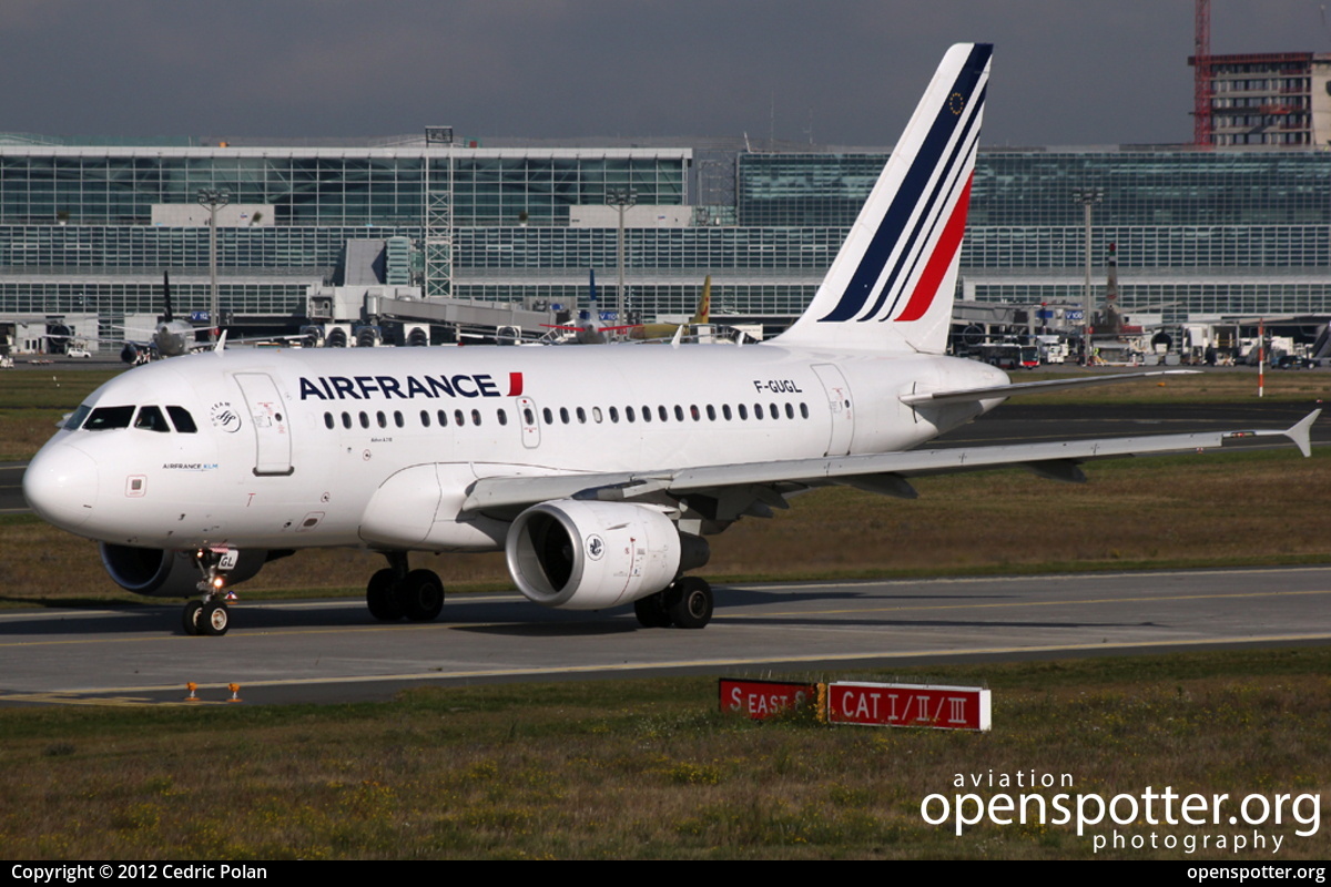 F-GUGL - Air France Airbus A318-111 at Frankfurt International Airport (FRA/EDDF) taken by Cedric Polan | openspotter.org | ID: 4717