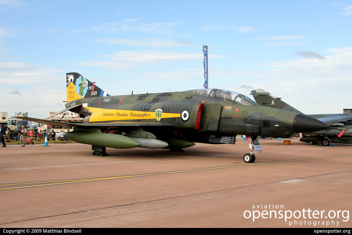 7487 - Hellenic Air Force McDonnell Douglas RF-4C Phantom II at RAF Fairford (FFD/EGVA) taken by Matthias Bindseil | openspotter.org | ID: 43715
