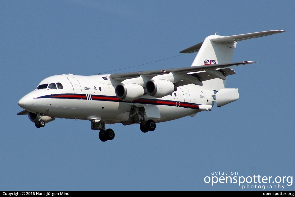 ZE701 - Royal Air Force BAe 146-100 CC.2 at Berlin-Tegel Airport (TXL/EDDT) taken by Hans-Jürgen Mind | openspotter.org | ID: 31760