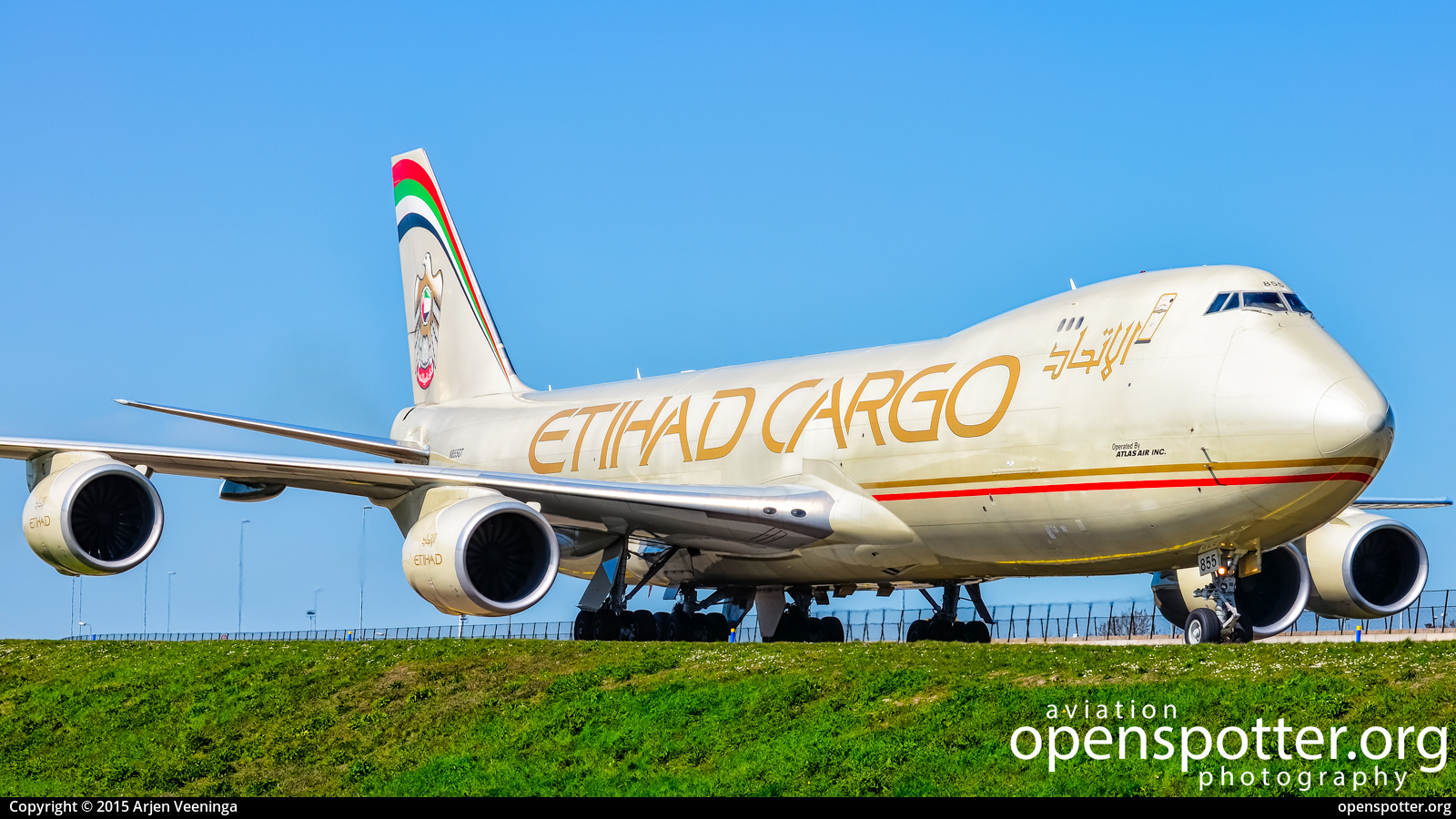 N855GT - Etihad Airways Boeing 747-87UF at Schiphol Airport (AMS/EHAM) taken by Arjen Veeninga | openspotter.org | ID: 90171