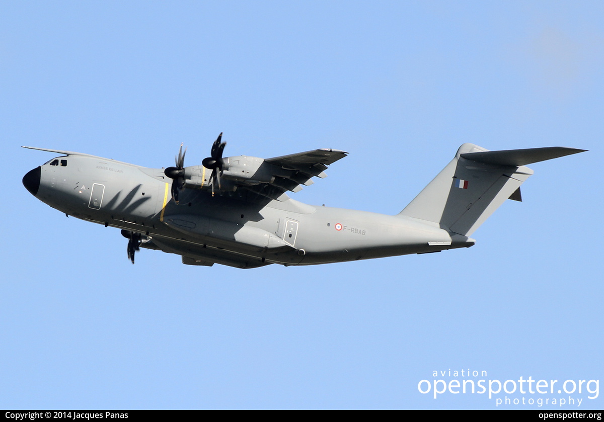 F-RBAB - France Air Force (Armée de l'Air) Airbus A400M at Toulouse Blagnac International Airport (TLS/LFBO) taken by Jacques Panas | openspotter.org | ID: 13910