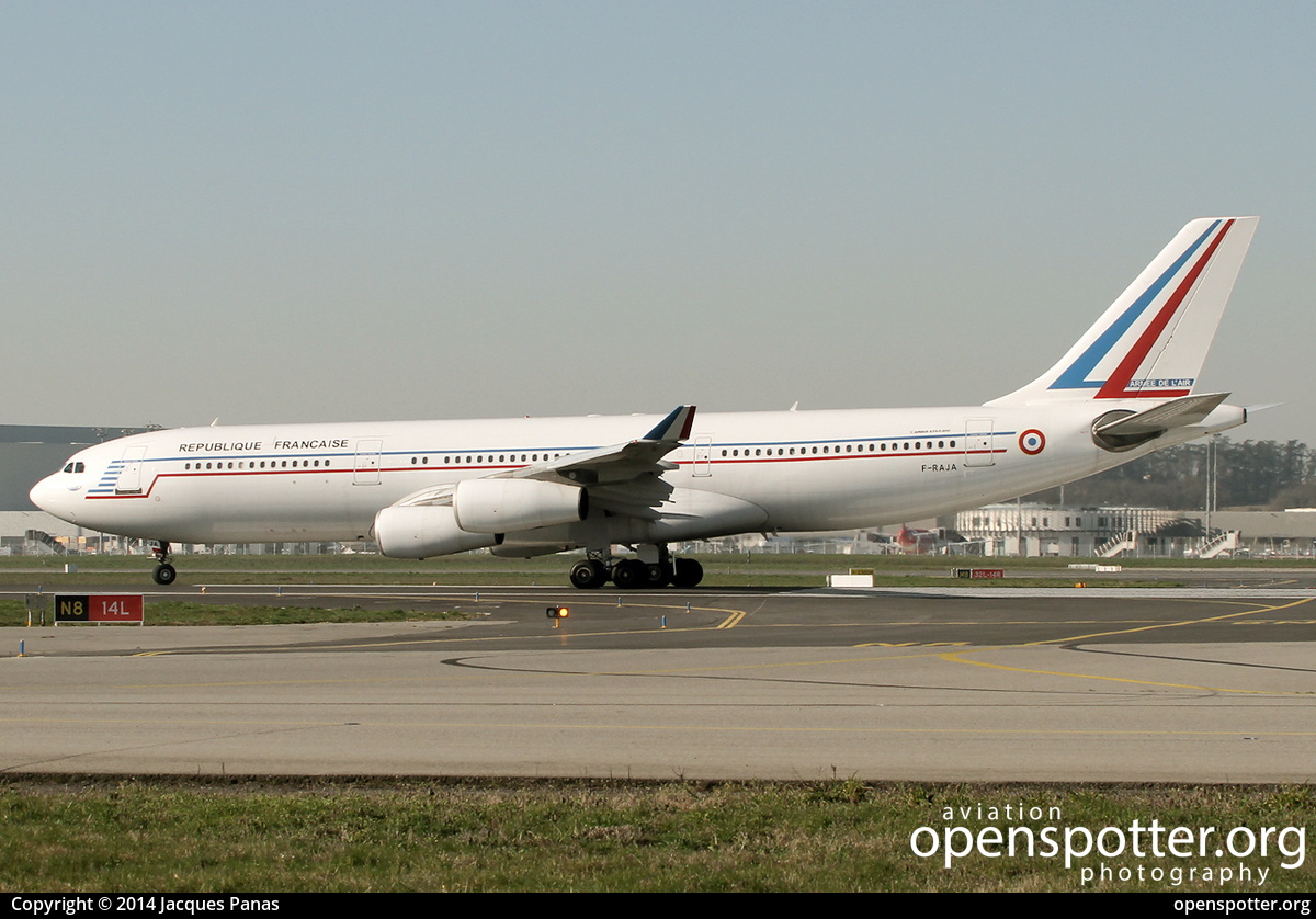 F-RAJA - France Air Force (Armée de l'Air) Airbus A340-211 at Toulouse Blagnac International Airport (TLS/LFBO) taken by Jacques Panas | openspotter.org | ID: 14105