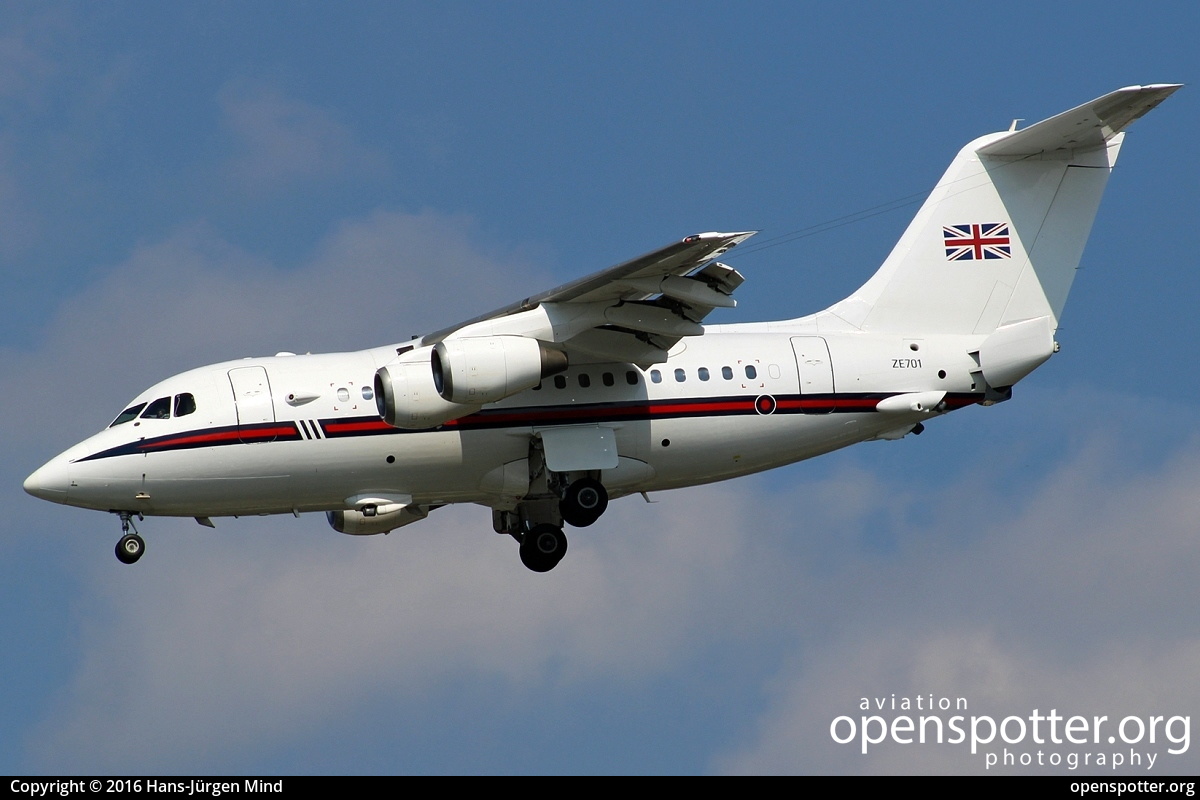 ZE701 - Royal Air Force BAe 146-100 CC.2 at Berlin-Tegel Airport (TXL/EDDT) taken by Hans-Jürgen Mind | openspotter.org | ID: 31759