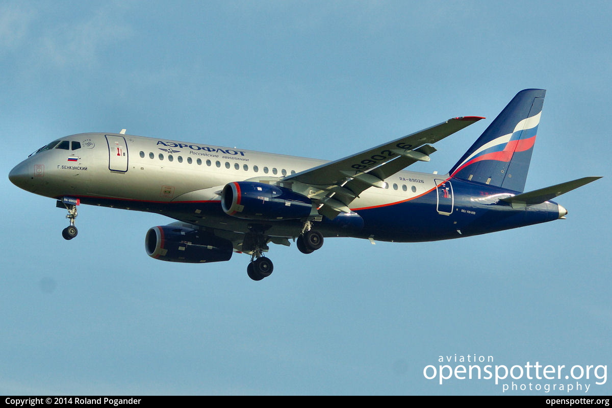 RA-89026 - Aeroflot Russian Airlines Sukhoi Superjet 100-95B at Berlin-Schönefeld International Airport (SXF/EDDB) taken by Roland Pogander | openspotter.org | ID: 18218