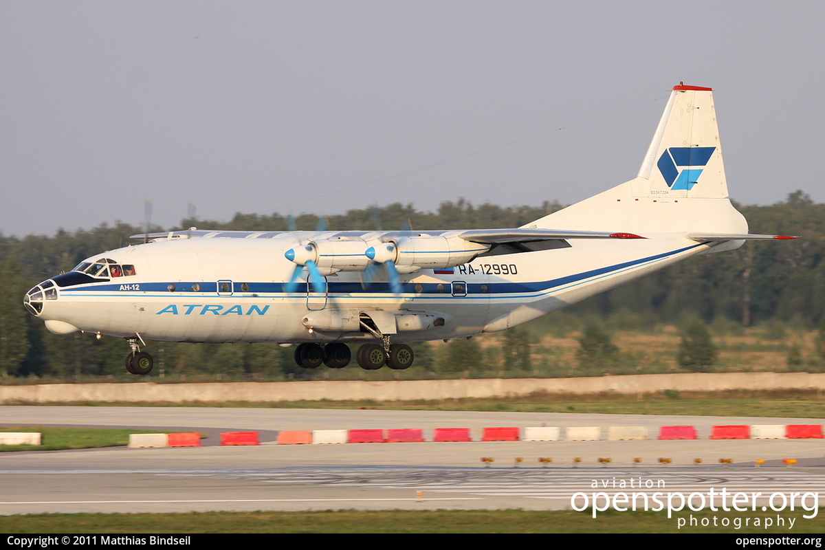 RA-12990 - ATRAN - Aviatrans Cargo Airlines Antonov An-12TB at Domodedovo International Airport (DME/UUDD) taken by Matthias Bindseil | openspotter.org | ID: 2697