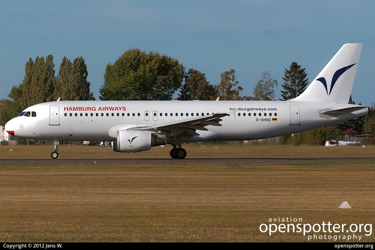 D-AHHD - Hamburg Airways Airbus A320-214 at Braunschweig-Wolfsburg Regional Airport (BWE/EDVE) taken by Jens W. | openspotter.org | ID: 4686