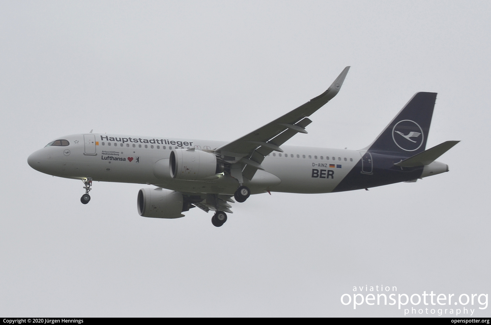 D-AINZ - Lufthansa Airbus A320-271N(WL) at Berlin-Brandenburg (BER/EDDB) taken by Jürgen Hennings | openspotter.org | ID: 71286