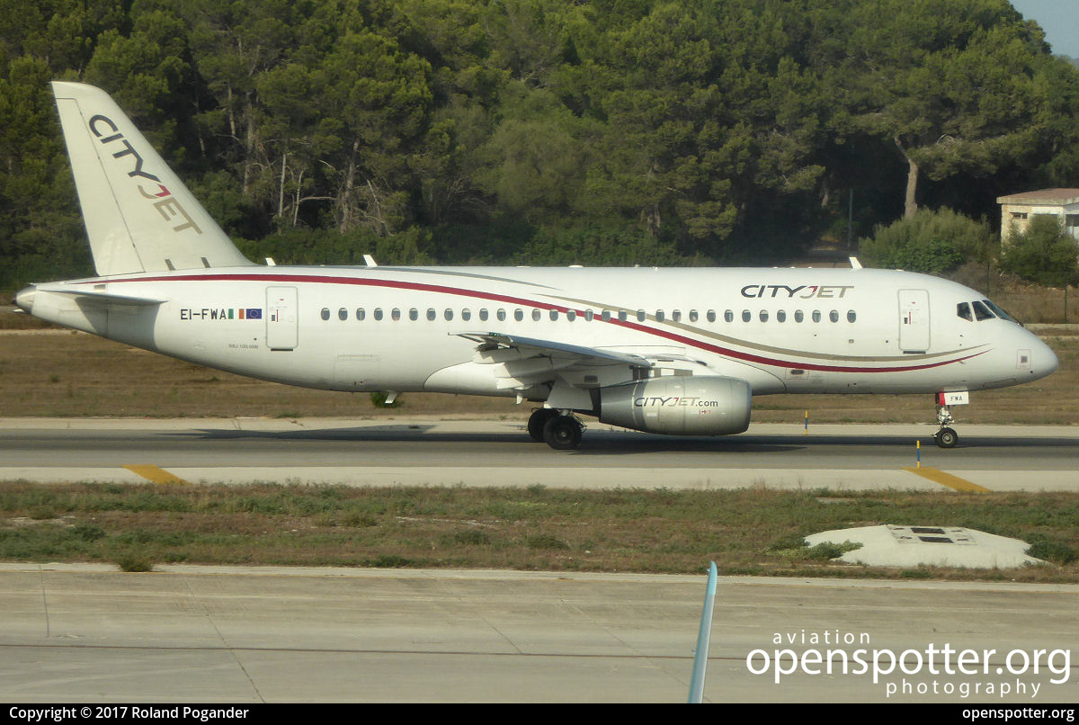 EI-FWA - CityJet Sukhoi Superjet 100-95B at Palma de Mallorca Airport (Son Sant Joan Airport) (PMI/LEPA) taken by Roland Pogander | openspotter.org | ID: 48321
