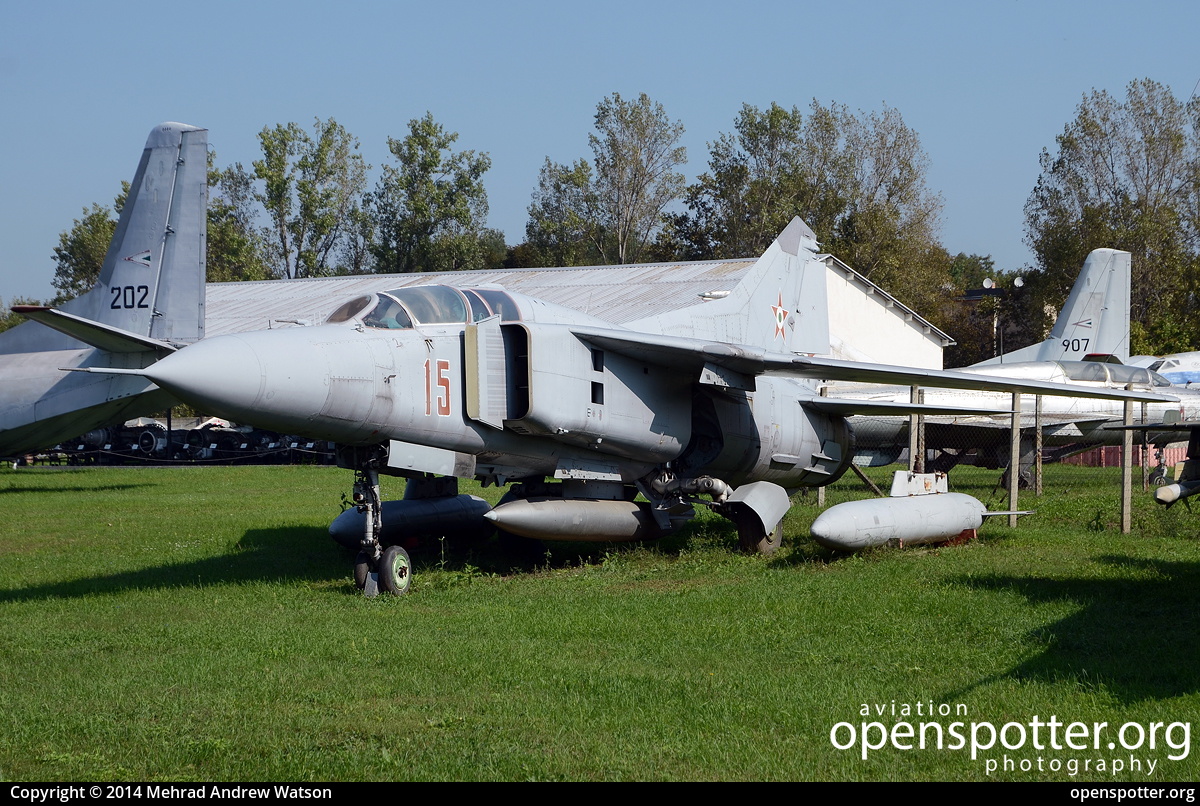 15 - Hungarian Air Force Mikoyan-Gurevich MiG-23UB Flogger-C at Szolnok (LHSN) taken by Mehrad Andrew Watson | openspotter.org | ID: 21392