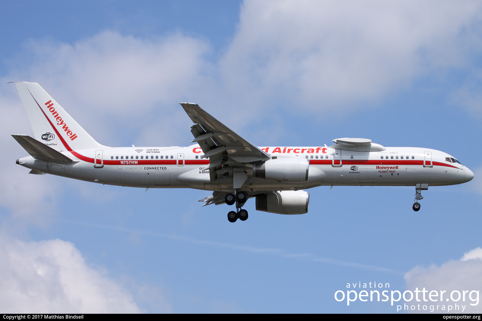 N757HW - Honeywell Aerospace Boeing 757-225 at Paris - Le Bourget Airport (LBG/LFPB) taken by Matthias Bindseil | openspotter.org | ID: 57173