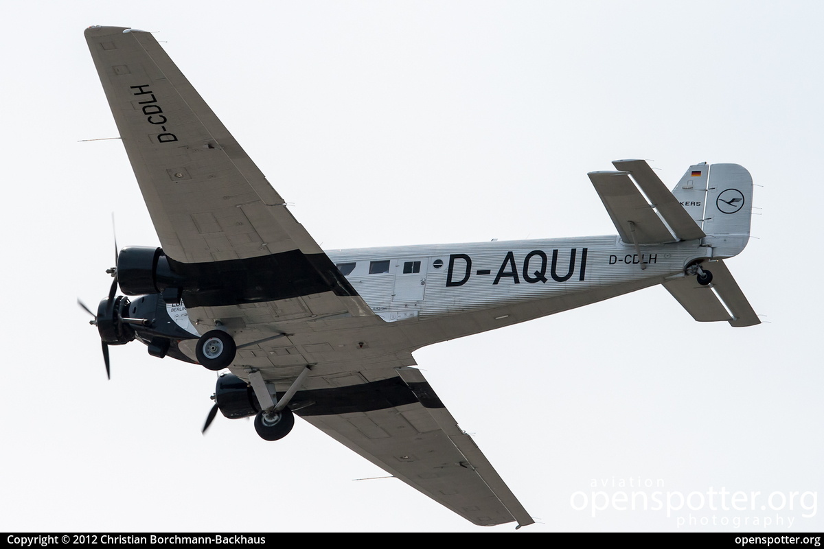 D-CDLH - Deutsche Lufthansa Berlin-Stiftung Junkers Ju 52/3m at Berlin-Schönefeld International Airport (SXF/EDDB) taken by Christian Borchmann-Backhaus | openspotter.org | ID: 3014