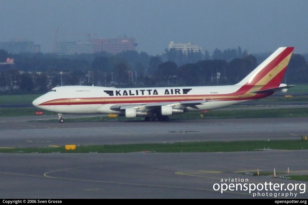 N716CK - Kalitta Air Boeing 747-122(SF) at Schiphol Airport (AMS/EHAM) taken by Sven Grosse | openspotter.org | ID: 37054