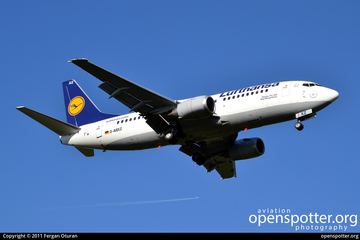 D-ABXZ - Lufthansa Boeing 737-330 at Cologne Bonn Airport (Köln/Bonn - Konrad Adenauer) (CGN/EDDK) taken by Fergan Oturan | openspotter.org | ID: 2768