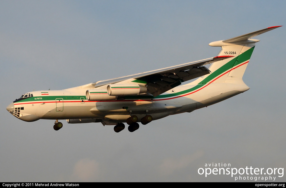 15-2284 - Iran - Air Force Ilyushin Il-76TD at Mehrabad International Airport (THR/OIII) taken by Mehrad Andrew Watson | openspotter.org | ID: 5144