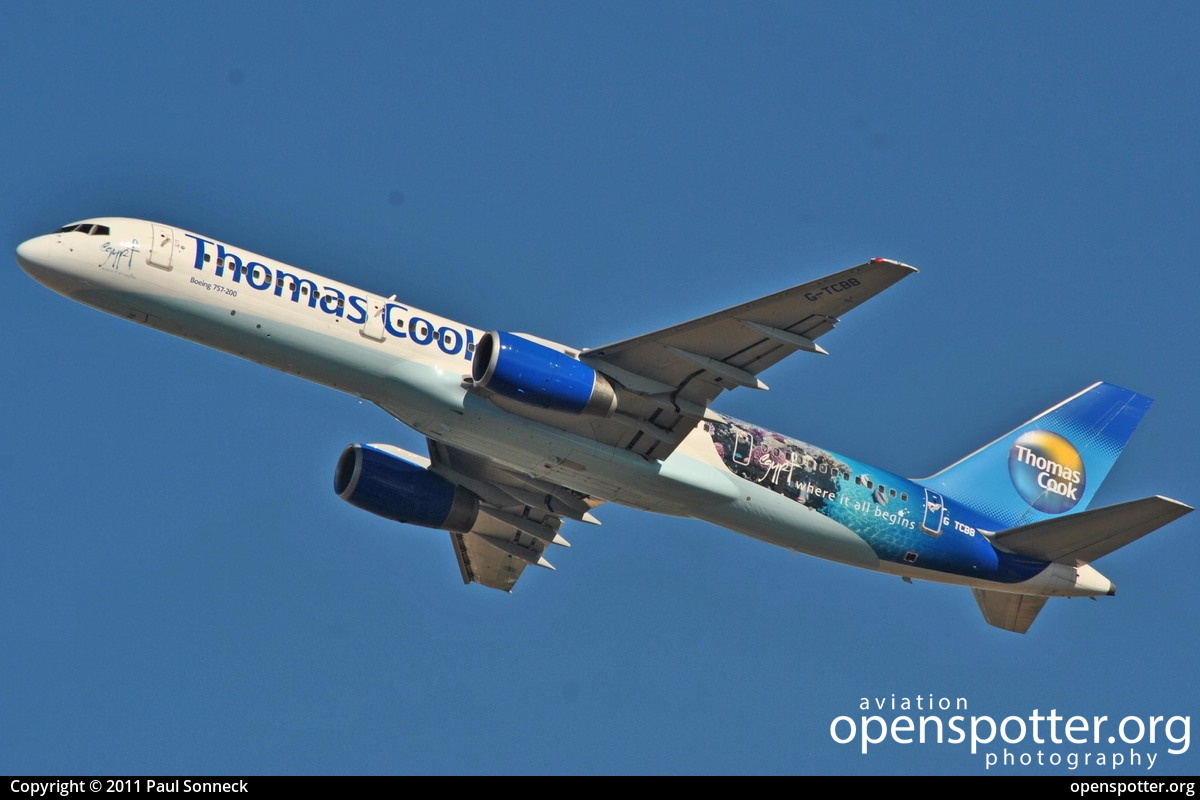 G-TCBB - Thomas Cook Airlines Boeing 757-236 at Palma de Mallorca Airport (Son Sant Joan Airport) (PMI/LEPA) taken by Paul Sonneck | openspotter.org | ID: 2713