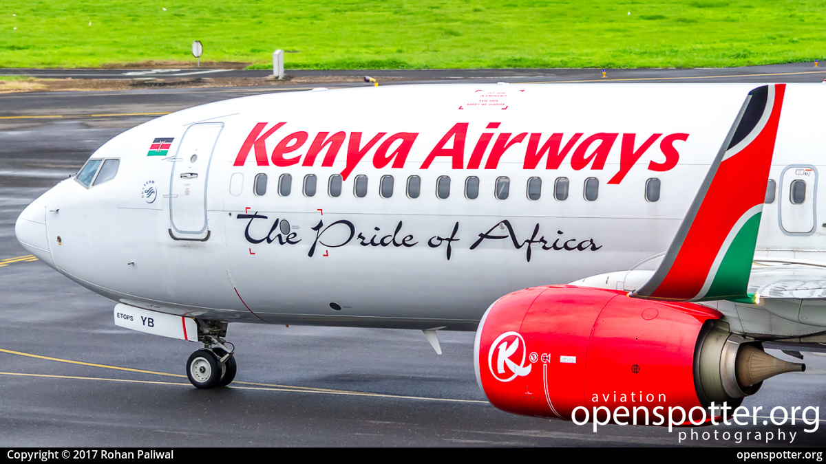 5Y-KYB - Kenya Airways Boeing 737-8AL(WL) at Chatrapati Shivaji International Airport (BOM/VABB) taken by Rohan Paliwal | openspotter.org | ID: 49864