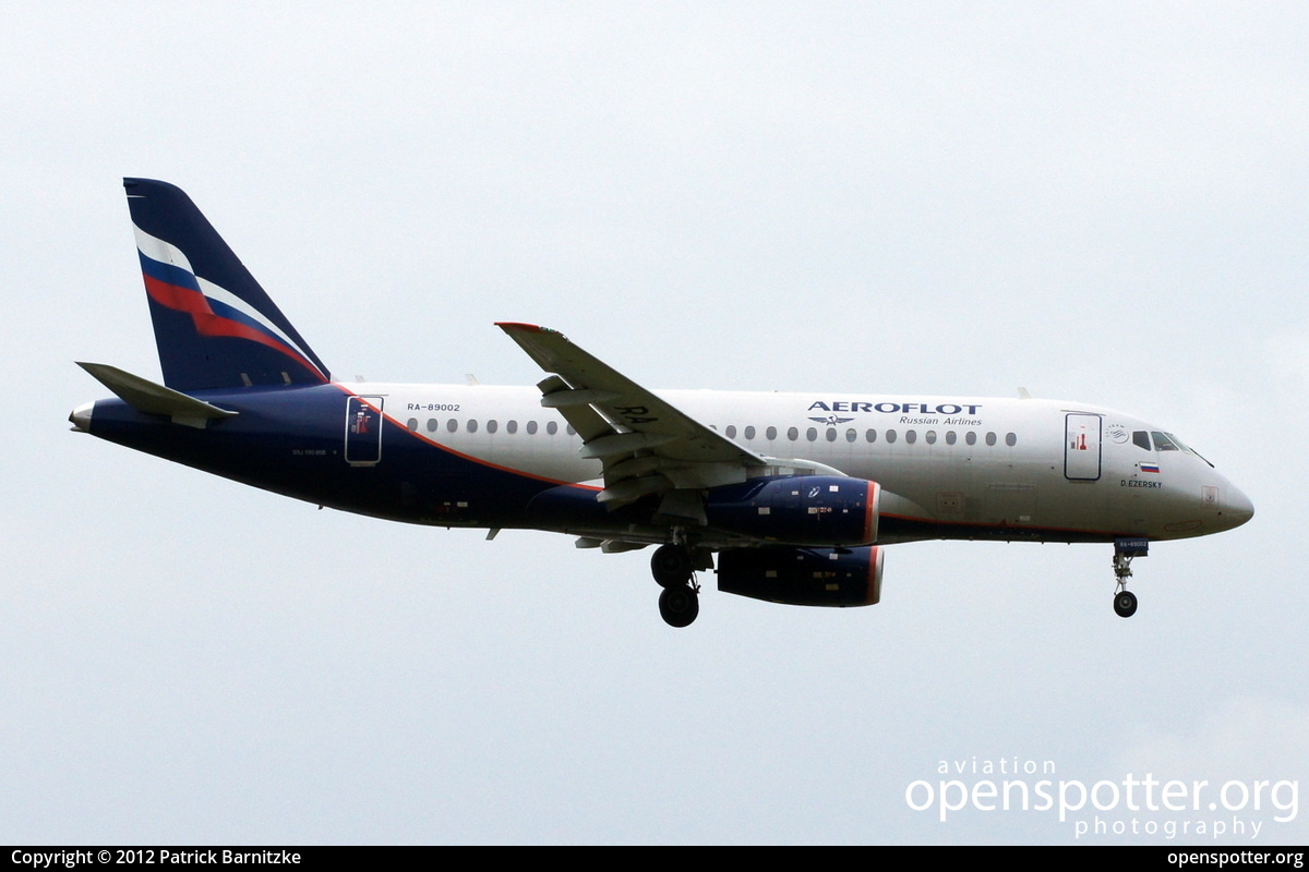 RA-89002 - Aeroflot Russian Airlines Sukhoi Superjet 100-95B at Dresden Klotzsche Airport (DRS/EDDC) taken by Patrick Barnitzke | openspotter.org | ID: 4153