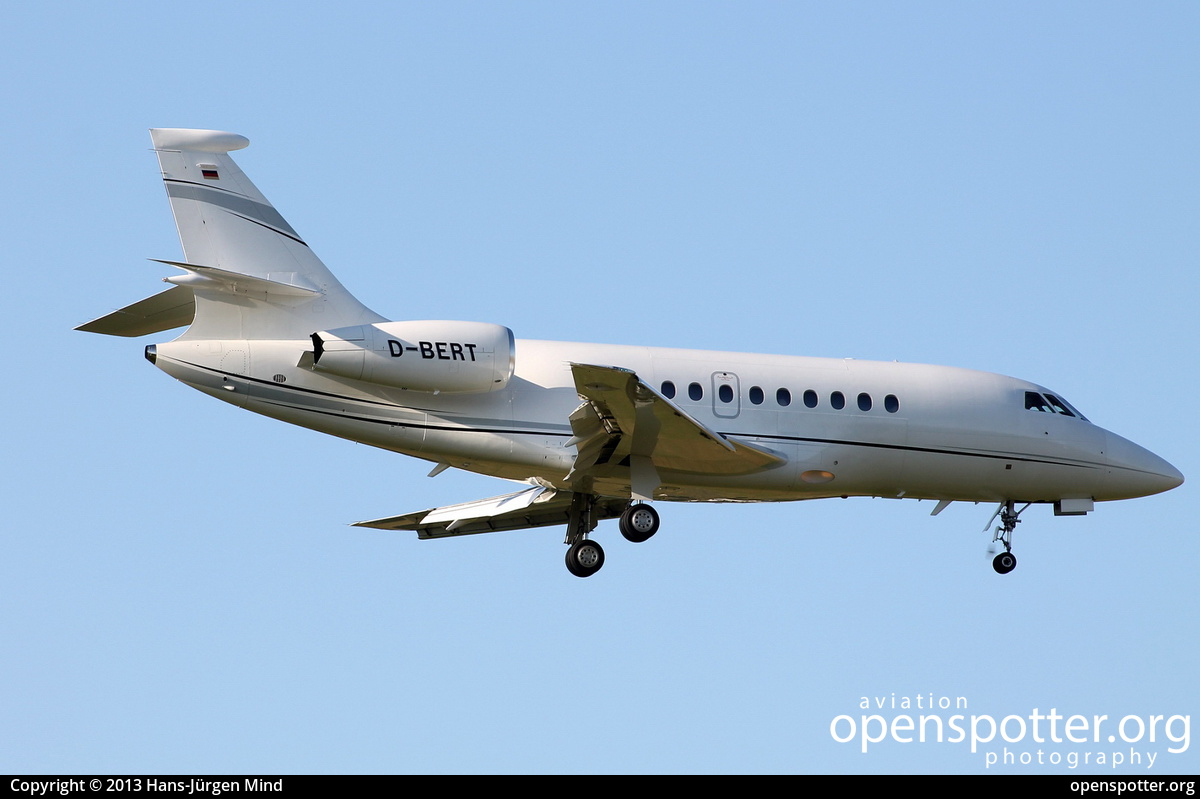 D-BERT - Bertelsmann AG Dassault Falcon 2000 at Berlin-Tegel Airport (TXL/EDDT) taken by Hans-Jürgen Mind | openspotter.org | ID: 9040