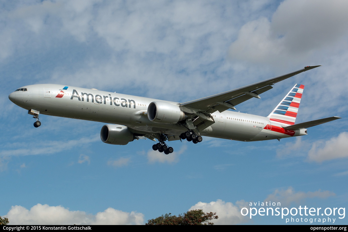 N724AN - American Airlines Boeing 777-323(ER) at London Heathrow Airport (LHR/EGLL) taken by Konstantin Gottschalk | openspotter.org | ID: 24610