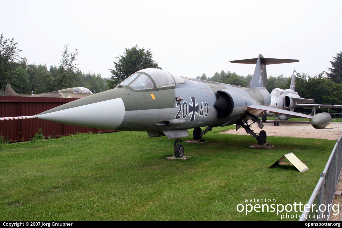 20+43 - German Air Force (Luftwaffe) Lockheed F-104G Starfighter at off airport taken by Jörg Graupner | openspotter.org | ID: 23024
