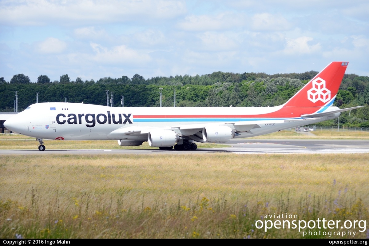LX-VCC - Cargolux Airlines International Boeing 747-8R7F at Luxembourg-Findel International Airport (LUX/ELLX) taken by Ingo Mahn | openspotter.org | ID: 44683